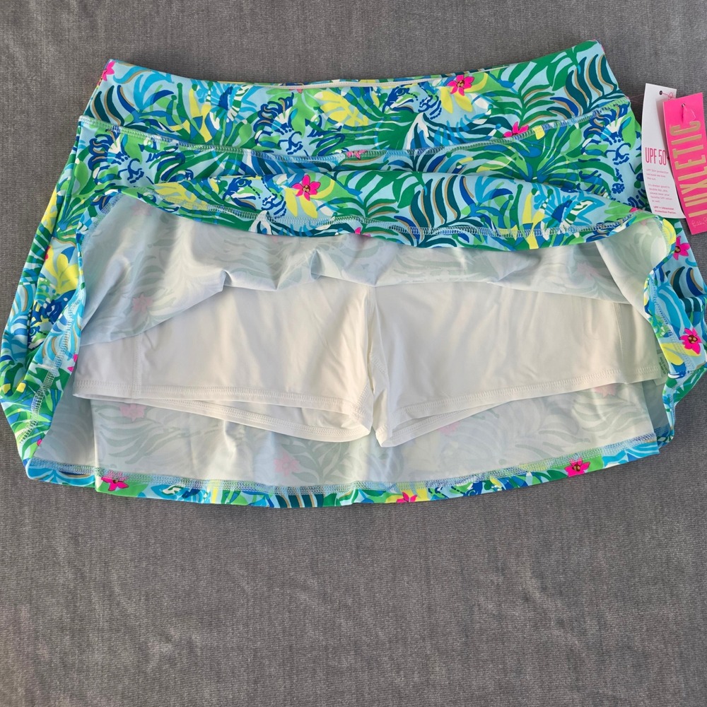 Lilly Pulitzer Luxletic‎ Aila Skort Womens XL Multi Via Parigi Tropical UPF 50+ - Picture 5 of 9